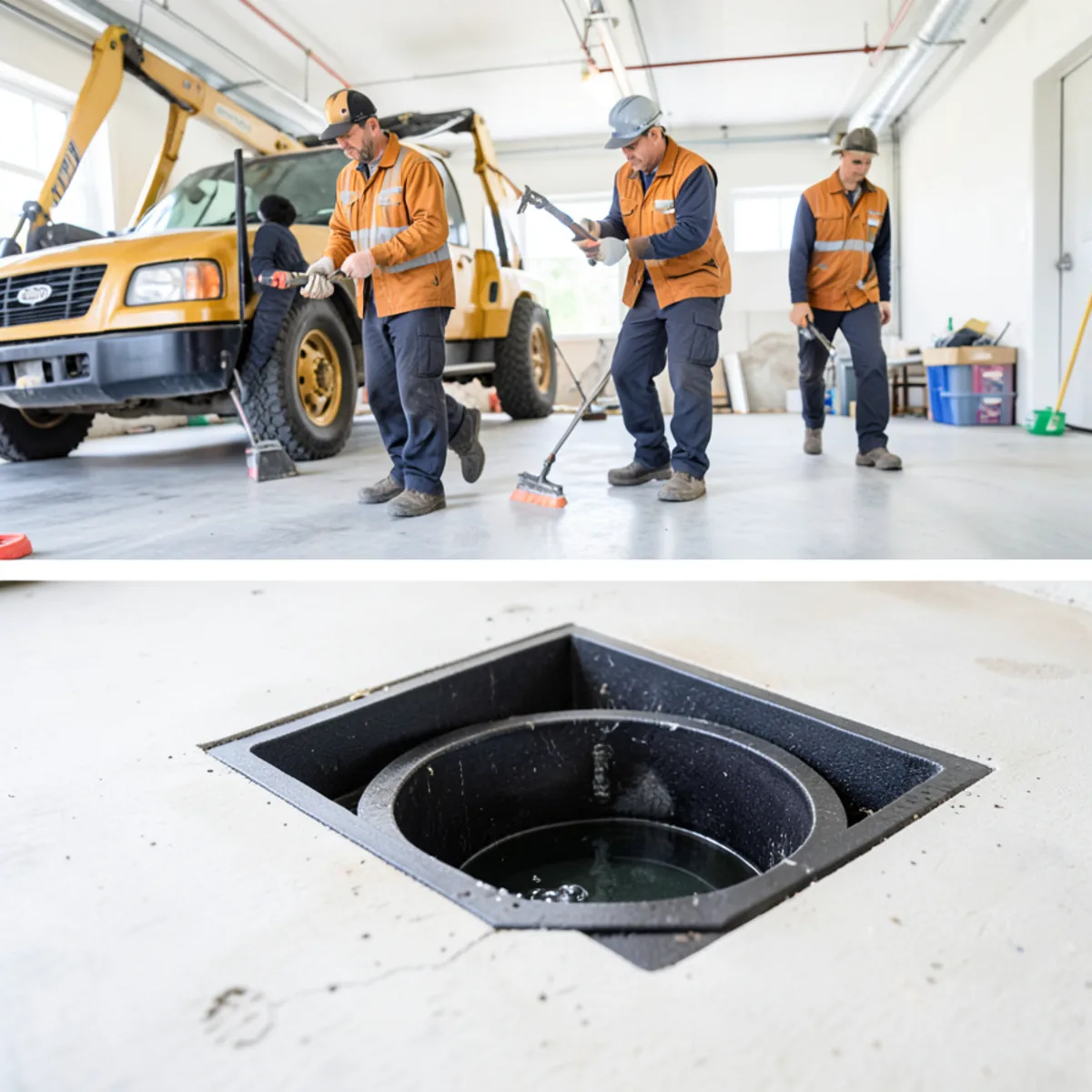 Basement floor drain trap maintenance