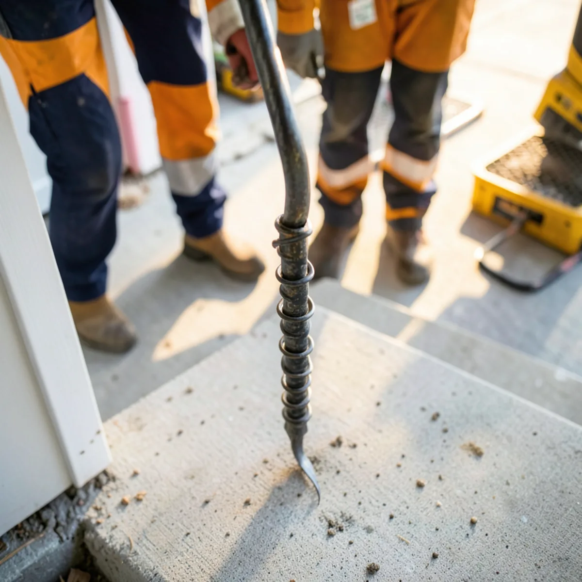 Root cutting auger blade for drain cleaning