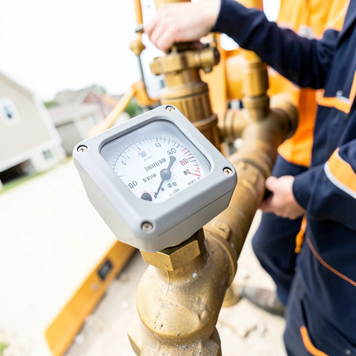 Well pump pressure switch and gauge in South Windsor basement